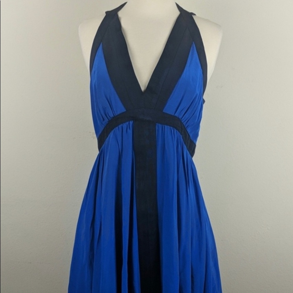 Maeve blue vneck dresz